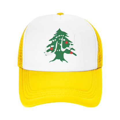 Lebanon Flag Map Beirut Cedar Tree Baseball Cap